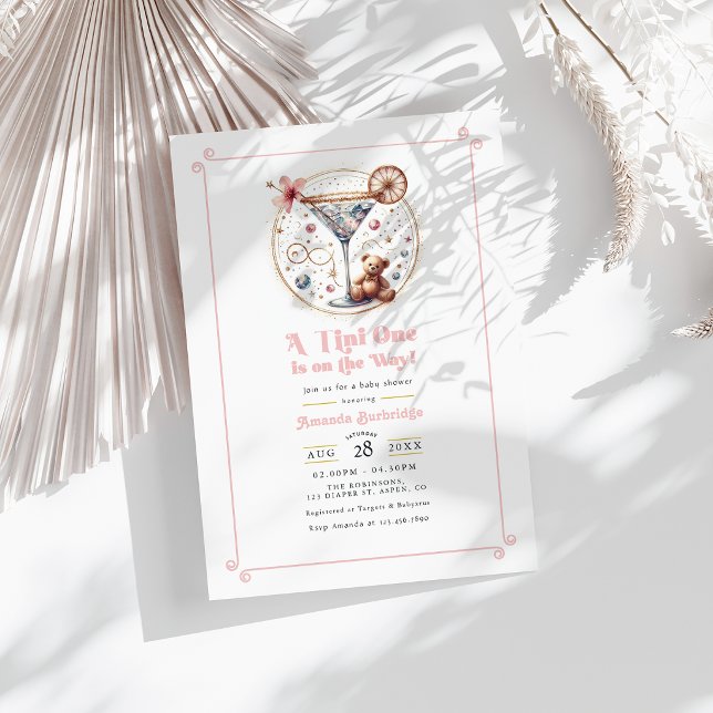 Eine Tini-Dusche ist unterwegs Einladung (A Tini One Is On The Way Baby Shower Invitation)