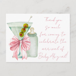 Eine Tini One Baby Girl Dankeschön-Postkarte Feiertagspostkarte