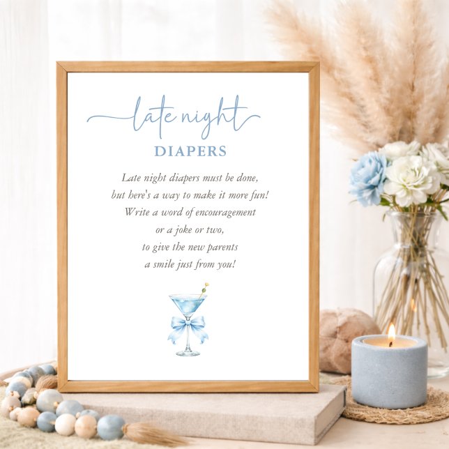 Eine TIni One Blue Boy Baby Shower Übernachtung Wi Poster (Von Creator hochgeladen)