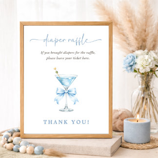 Eine Tini One Coquette Schleifen-Baby-Party-Windel Poster