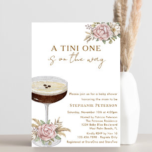 Eine Tini One Dusty Pink Espresso Martini Babydusc Einladung
