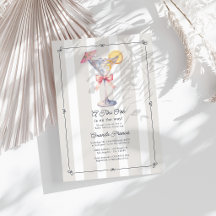 Eine Tini One ist auf dem Weg Martini Baby Shower