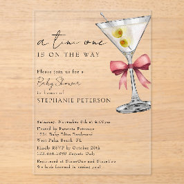 Eine Tini-One-Mini-Minidusche in Rosa Martini Acryleinladungen