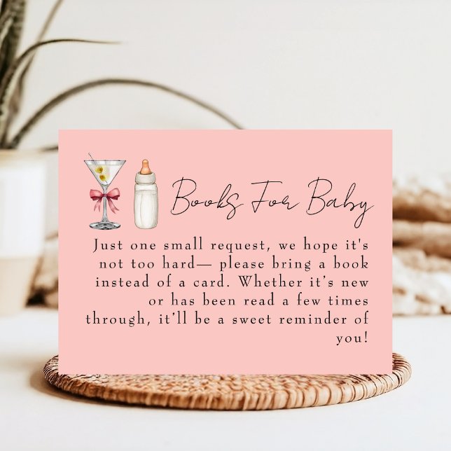 Eine Tini-One-Pink-Kindermädchen für Babydusche Begleitkarte (Von Creator hochgeladen)