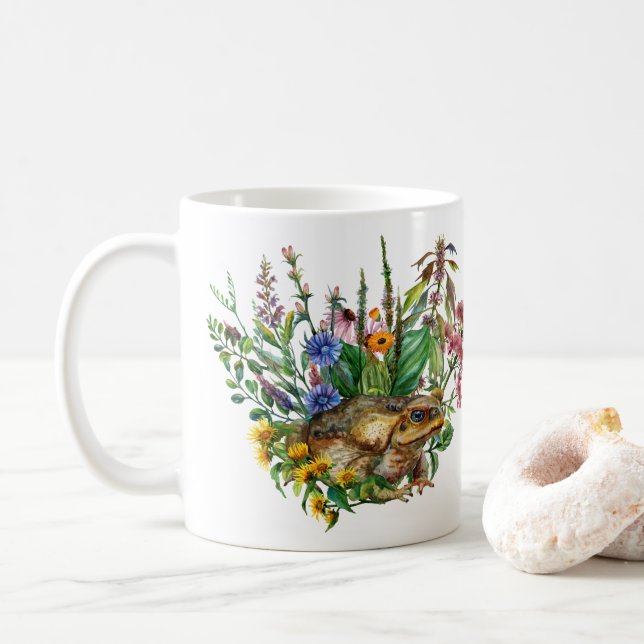 Eine Toad unter den Blume Tasse (Mit Donut)