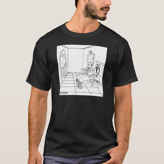 Eine Toilette verwirrt durch einen Hintern-Sprung T-Shirt (Vorderseite)