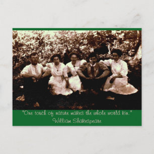Eine Touch der Natur macht die ganze Welt verwandt Postkarte