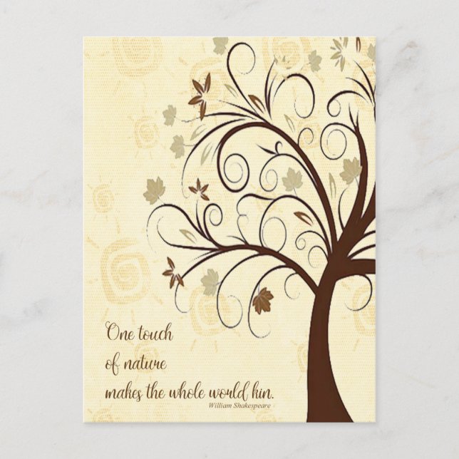 Eine Touch der Natur macht die ganze Welt zum Kin Postkarte (Vorderseite)