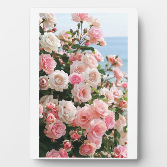 Eine Touch der Romantik: Rose Bouquet Tabletop Pla Fotoplatte (Vorderseite)