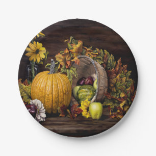 Eine Touch des Herbst-Papier-Tellers 7" Pappteller