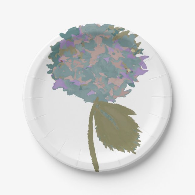 Eine Touch des Lila Chrysanthemums Pappteller (Vorderseite)