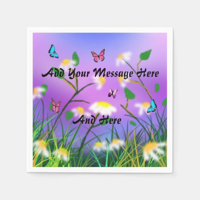 eine Touch Spring, in der Sie Ihre Message-Vorlage Serviette (Vorderseite)