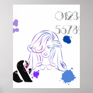 Eine Touch von Spritzern für Farbwasser Poster