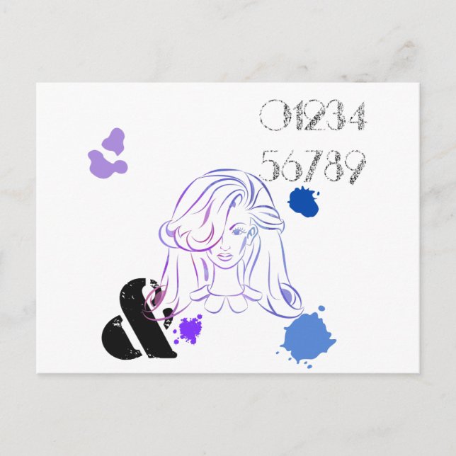 Eine Touch von Spritzern für Farbwasser Postkarte (Vorderseite)