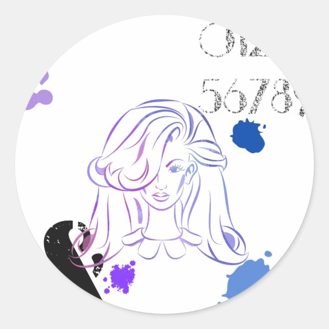 Eine Touch von Spritzern für Farbwasser Runder Aufkleber (Vorderseite)