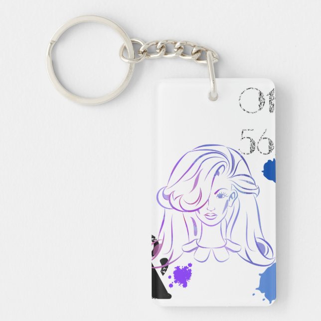 Eine Touch von Spritzern für Farbwasser Schlüsselanhänger (Vorderseite)