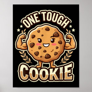 Eine Tough Cookie Starke Muskulöse Charakter Retro Poster