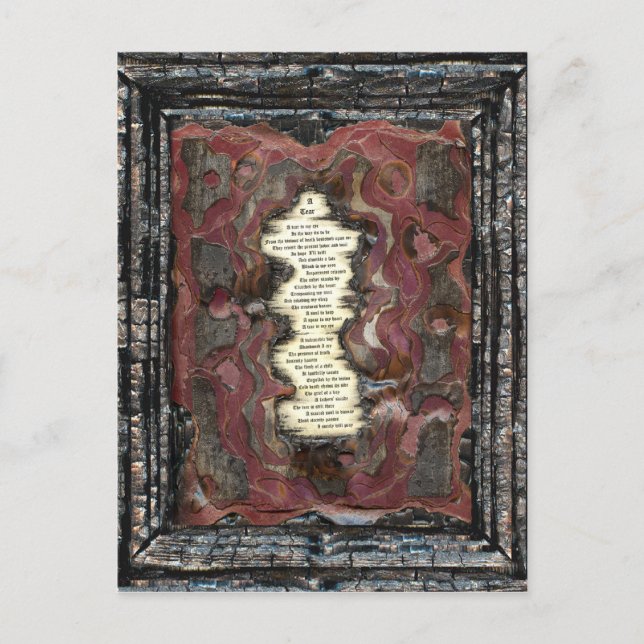 Eine Träne Postkarte (Vorderseite)