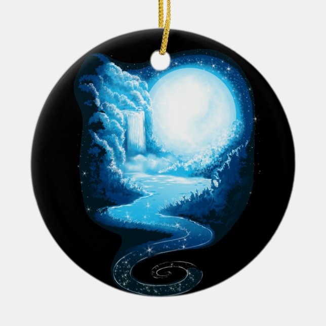 Eine Trauflösung Keramik Ornament (Vorne)