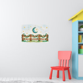Eine träumerische Aquarellillustration Poster