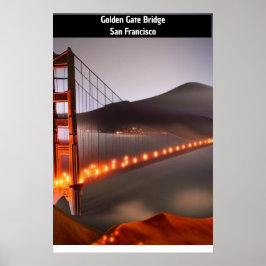 Eine traumhafte Version der Golden Gate Bridge, Sa Poster