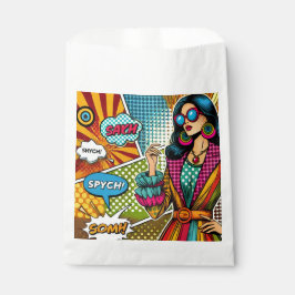 Eine trendige Illustration im Retro-Pop-Stil Geschenktütchen