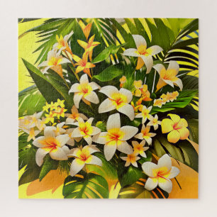 Eine tropische Blumenlandschaft Puzzle