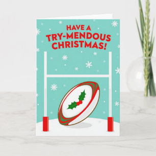 Eine Trymendous Rugby-Weihnachtskarte Karte