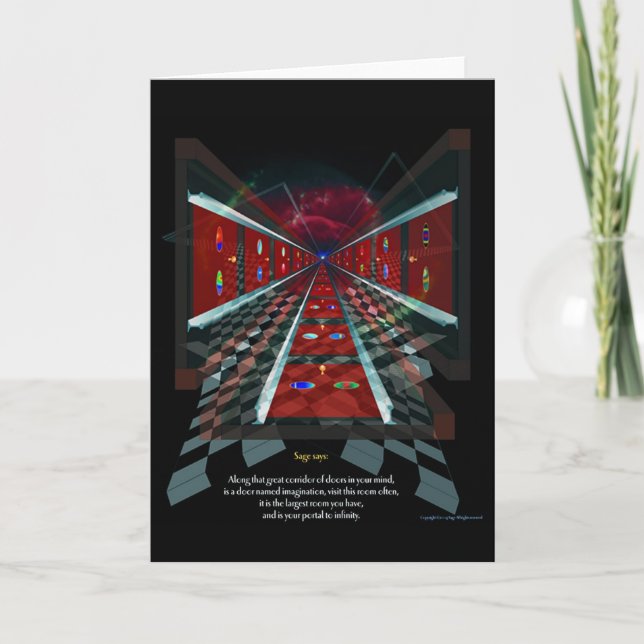 Eine Tür namens Fantasie Karte (Vorderseite)