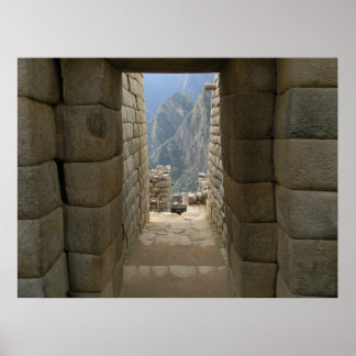 Eine Tür von Machu Picchu Poster