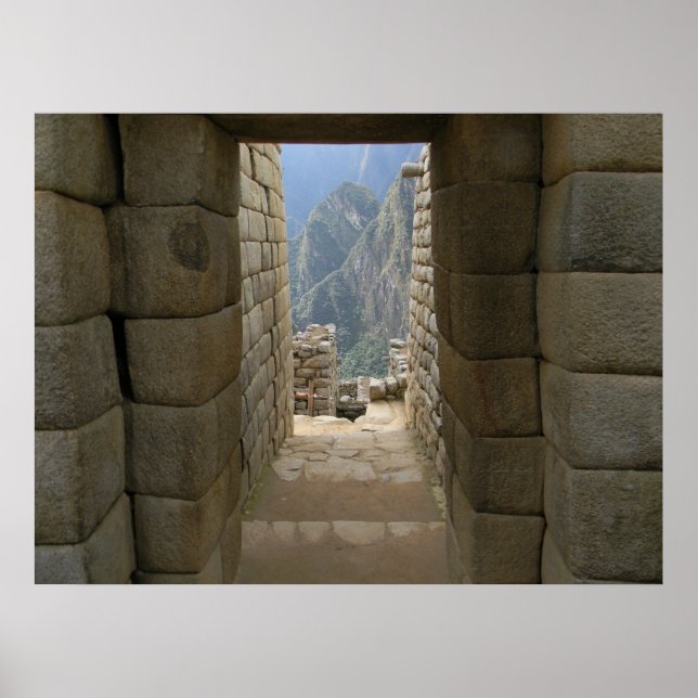Eine Tür von Machu Picchu Poster (Vorne)