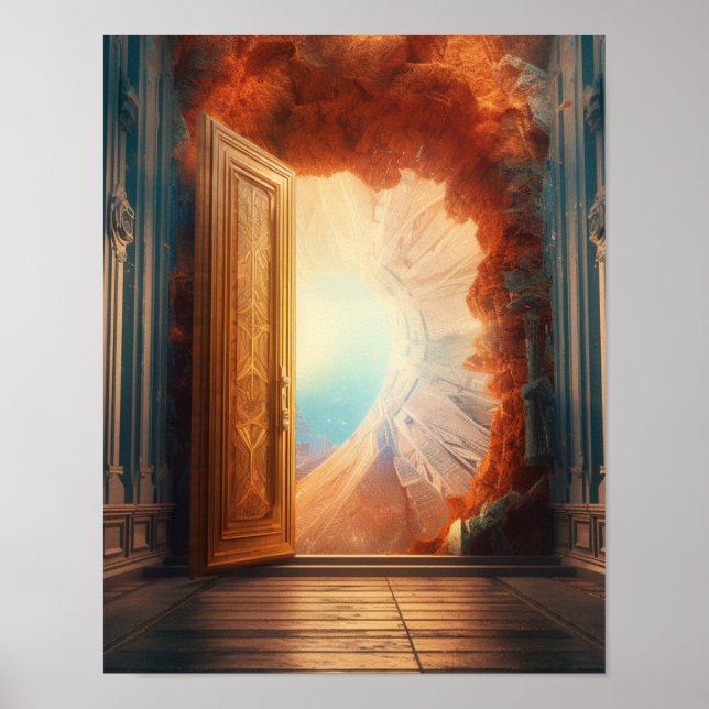 Eine Tür zu einer anderen Dimension Art Print Poster (Vorne)