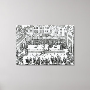 Eine turnierende Szene Leinwanddruck