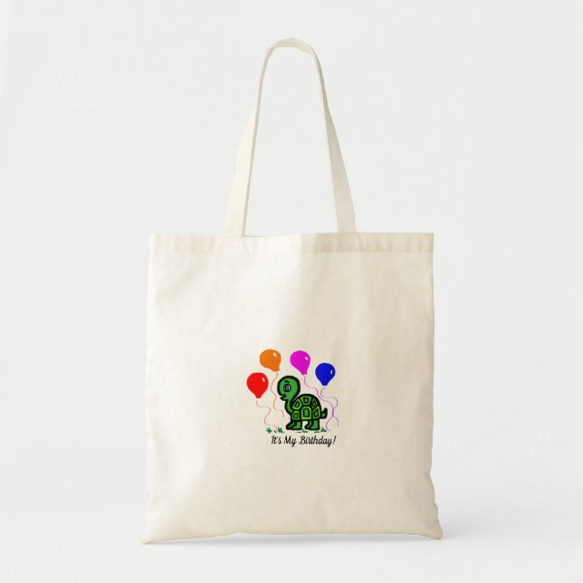 Eine Turtle und Balloons Tote Tasche (Vorne)
