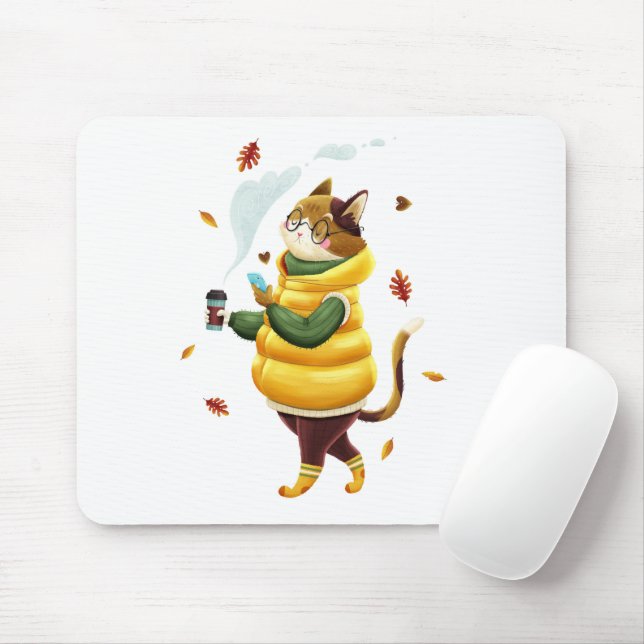 Eine typisch moderne Katze Mousepad (Mit Mouse)