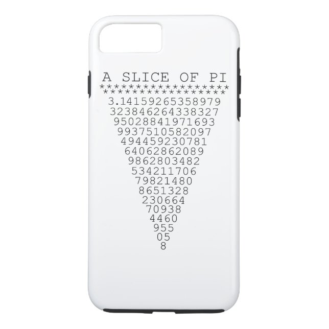 Eine typografische Folie mit Pi Case-Mate iPhone Hülle (Rückseite)