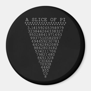 Eine typografische Folie mit Pi Magnet
