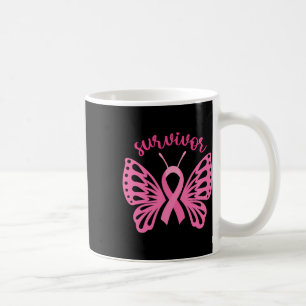 Eine Überlebende Libelle Brustkrebs-Bewusstsein 1 Kaffeetasse