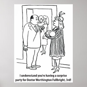 Eine Überraschung für Dextor, Lustig, Vintage Poster