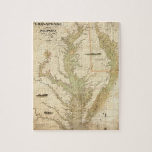 Eine Übersicht über die Buchten Chesapeake und D Puzzle