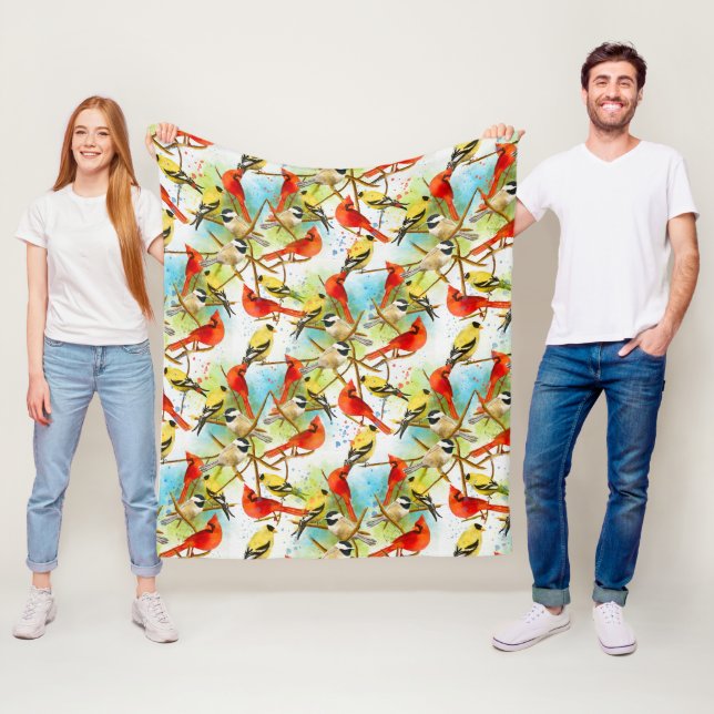 Eine Uhr der Federn Fleecedecke (Beispiel)