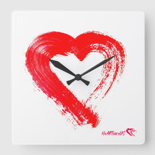 Eine Uhr des roten Herzens (Vorderseite)