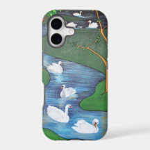 Eine Uhr des Schwimmens mit sieben Swans
