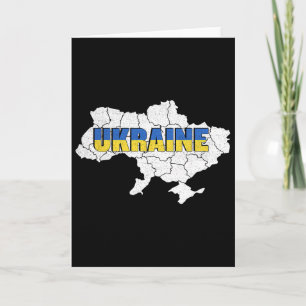 Eine ukrainische Karte und Flagge der Ukraine