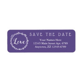 Eine ultraviolette Hochzeit Save the Date Lila
