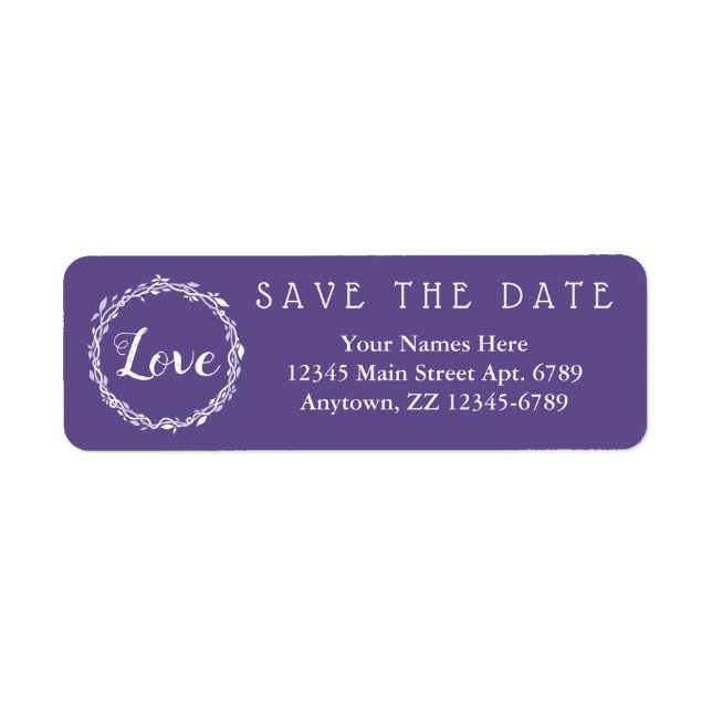 Eine ultraviolette Hochzeit Save the Date Lila (Vorne)