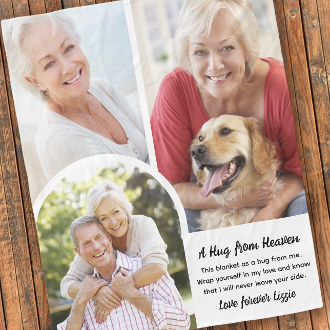 Eine Umarmung aus dem Himmel-Foto-Gedächtnis Fleecedecke (Von Creator hochgeladen)