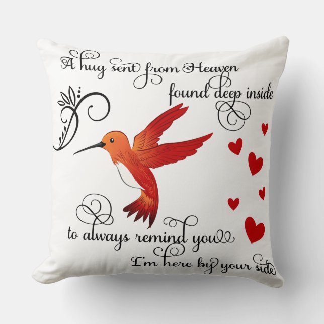 Eine Umarmung aus dem Himmel/Hummingvogel Kissen (Vorderseite)