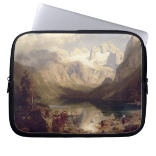 Eine umfangreiche alpine See-Landschaft, 1862 (Öl Laptopschutzhülle