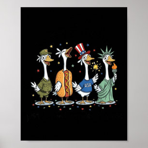 eine unabhängige Gans zum 250. Amerika-Jubiläum Poster